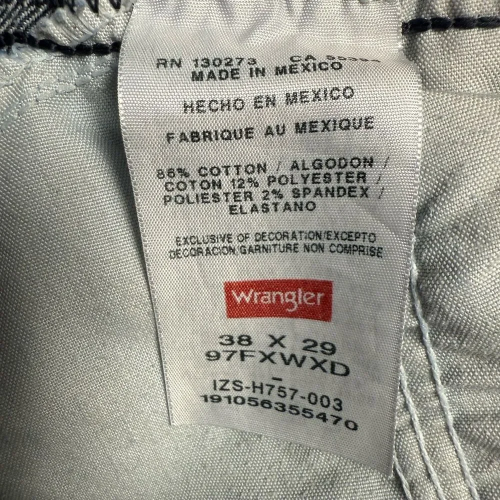 Wrangler 5-Star Premium Relaxed Fit Jeans Mens 38 X 29 Blue Denim Cotton Stretch